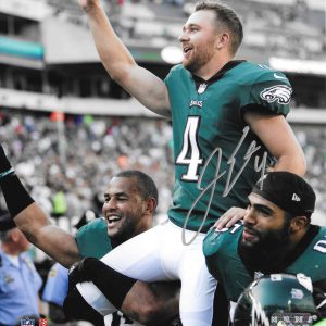 Donnie Jones – Jake Elliott Dual Signed 8×10 Photo – Eagles Super