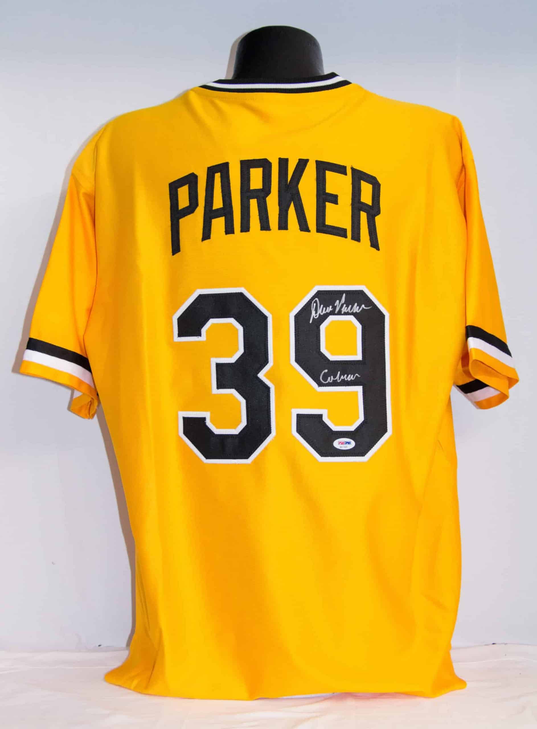 Dave Parker Signed & Inscribed Jersey – Custom Yellow “Cobra”