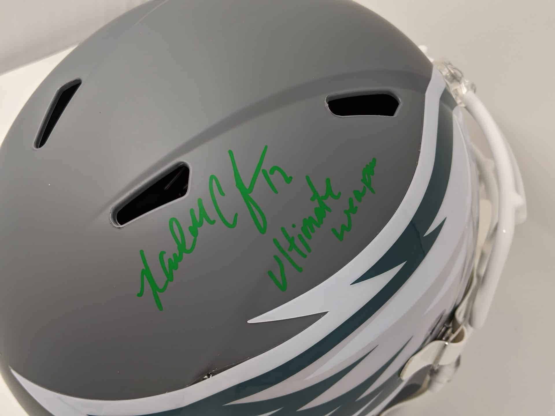 Randall Cunningham Signed & Inscribed Full Size Helmet – Eagles AMP